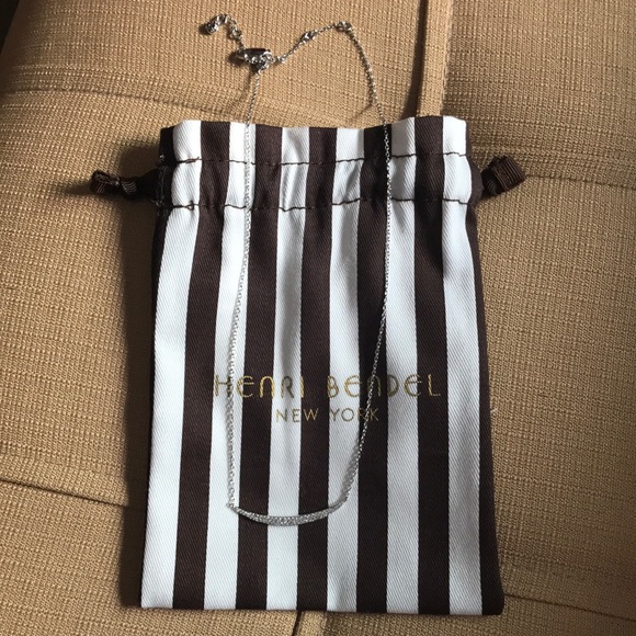 henri bendel Jewelry - Henri Bendel silver necklace rhinestone pave NWOT